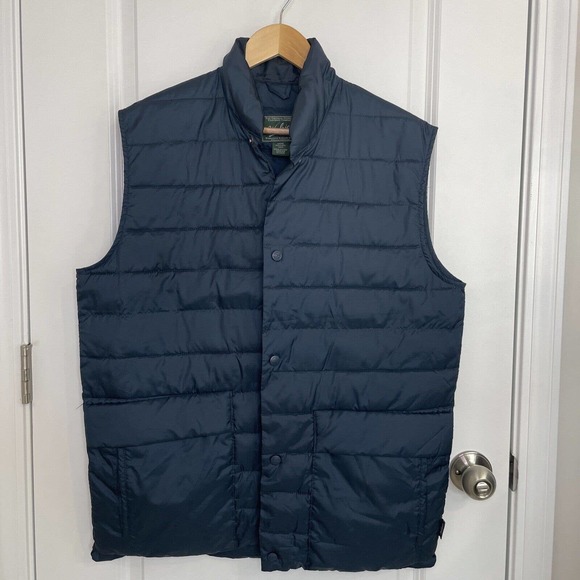Woolrich Other - Woolrich Vintage Vest Wool Puffer Snap Front Navy Blue Men's Medium Outdoors